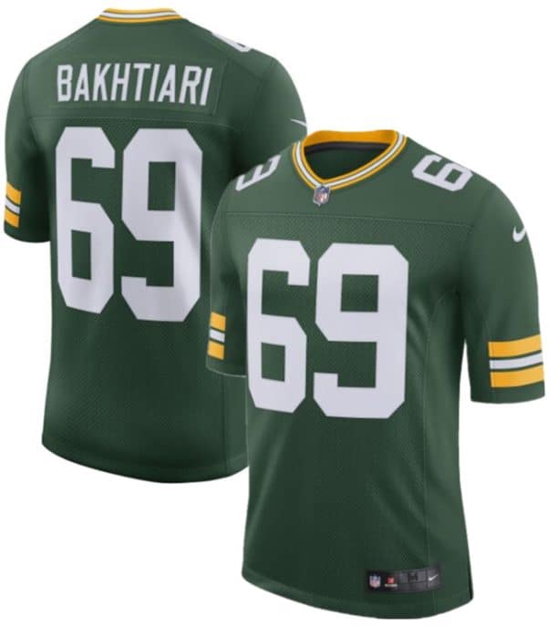 Green Bay Packers #69 David Bakhtiari Green 2025 Vapor Untouchable Limited Stitched Jersey