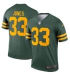 Green Bay Packers #33 Aaron Jones 2021 Green Legend Stitched Football Jersey