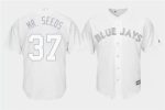 Toronto Blue Jays #37 Mr. Seeds White Stitched Jersey