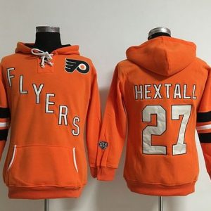 Philadelphia Flyers #27 Ron Hextall Orange Old Time Heidi NHL Hoodie