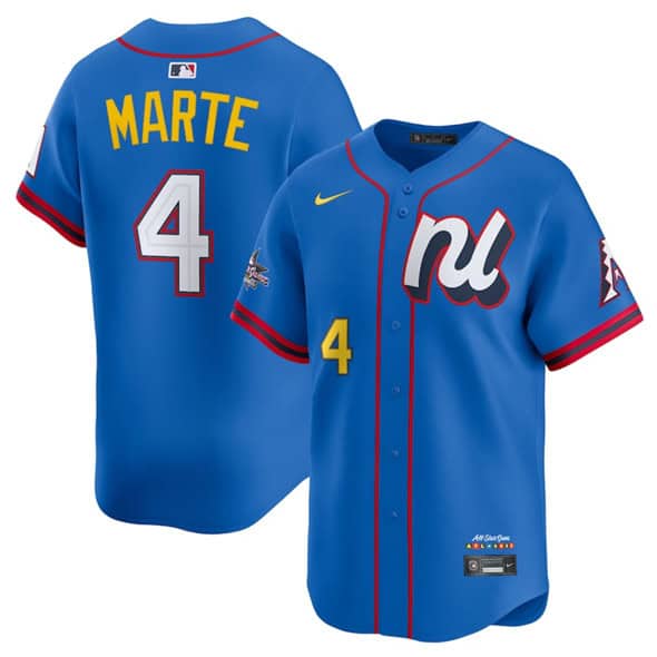 National League #4 Ketel Marte Blue 2025 All-Star Edition Limited Stitched Jersey