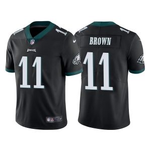 Philadelphia Eagles #11 A. J. Brown Black Vapor Untouchable Limited Stitched Jersey