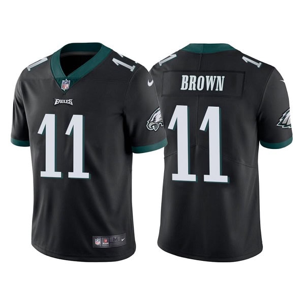 Philadelphia Eagles #11 A. J. Brown Black Vapor Untouchable Limited Stitched Jersey