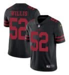49ers #52 Patrick Willis Black Stitched Limited Rush Jersey