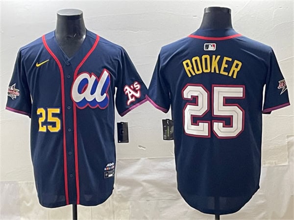 American League #25 Brent Rooker Navy 2025 All-Star Edition Limited Stitched Jersey