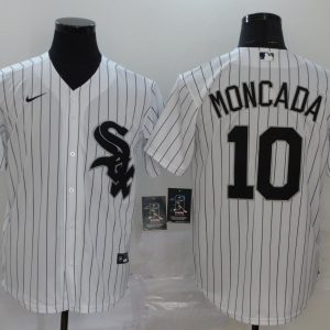 Chicago White Sox Blank #10 #10 Yo¨¢n Moncada White Cool Base Stitched Jersey