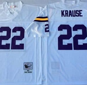 Mitchell And Ness Vikings #22 Paul Krause White Throwback Stitched Jersey