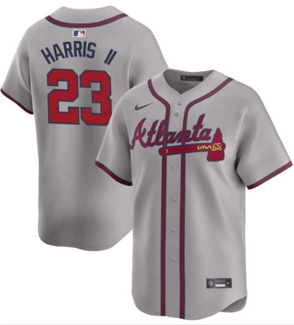 Atlanta Braves #23 Michael Harris II Gray 2024 Away Limited Stitched Jersey