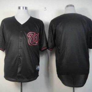Nationals Blank Black Fashion Stitched Jersey