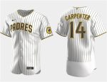 San Diego Padres #14 Matt Carpenter White Flex Base Stitched Jersey