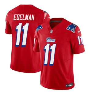 New England Patriots #11 Julian Edelman Red 2023 F.U.S.E. Vapor Limited Stitched Jersey