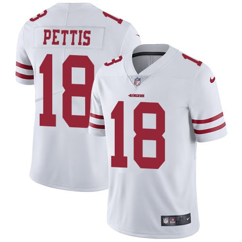 San Francisco 49ers #18 Dante Pettis White Vapor Untouchable Limited Stitched Jersey