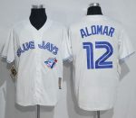 Blue Jays #12 Roberto Alomar White Cooperstown Throwback Stitched Jersey