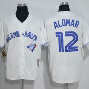 Blue Jays #12 Roberto Alomar White Cooperstown Throwback Stitched Jersey