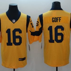 Rams #16 Jared Goff Royal Gold Vapor Untouchable Limited Stitched Jersey