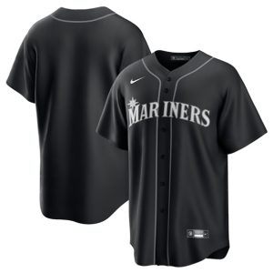 Seattle Mariners Blank Black Lights Out Limited Stitched Jersey