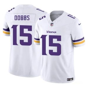 Minnesota Vikings #15 Josh Dobbs White 2023 F.U.S.E. Vapor Untouchable Limited Stitched Jersey