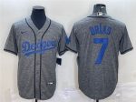 Los Angeles Dodgers #7 Julio Ur¨ªas Gray Cool Base Stitched Jersey