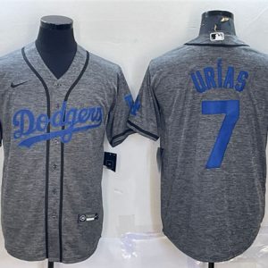 Los Angeles Dodgers #7 Julio Ur¨ªas Gray Cool Base Stitched Jersey