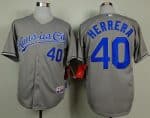 Royals #40 Kelvin Herrera Grey Cool Base Stitched Jersey