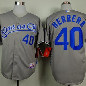 Royals #40 Kelvin Herrera Grey Cool Base Stitched Jersey