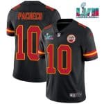 Kansas City Chiefs #10 Isiah Pacheco Black Super Bowl LVII Patch Vapor Untouchable Limited Stitched Jersey