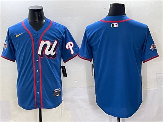 National League Philadelphia Phillies Blank Blue 2025 All-Star Edition Limited Stitched Jersey