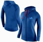 Nike Detroit Lions Full-Zip Performance Hoodie Blue