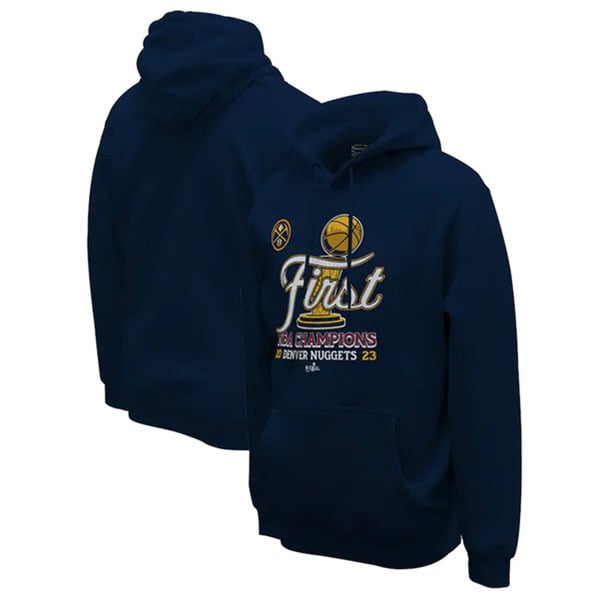 Denver Nuggets Navy 2023 Finals Champions Pullover Hoodie