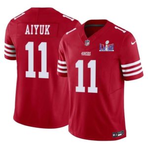 San Francisco 49ers #11 Brandon Aiyuk Red 2023 F.U.S.E. NFC West Champions Patch Stitched Jersey