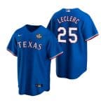 Texas Rangers #25 Jos¨¦ Leclerc Royal 2023 World Series Stitched Jersey