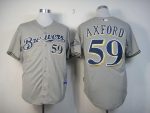 Brewers #59 John Axford Grey Cool Base Stitched Jersey