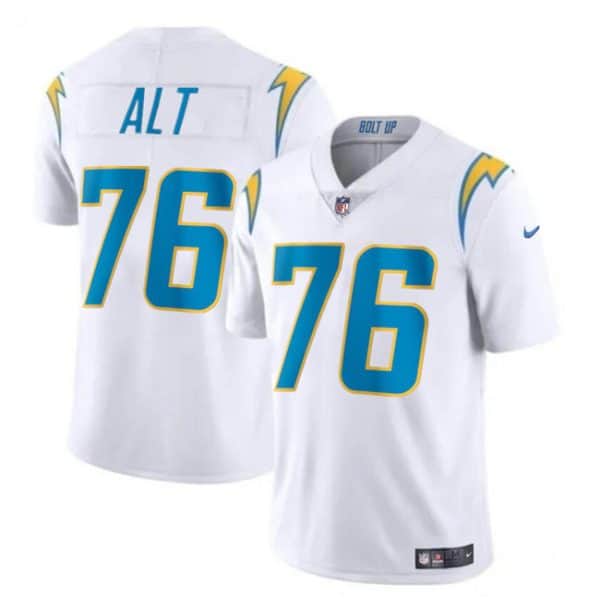 Los Angeles Chargers #76 Joe Alt White Vapor Limited Stitched Jersey