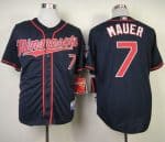 Twins #7 Joe Mauer Stitched Navy Blue Cool Base Jersey
