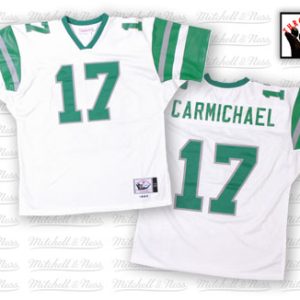 Mitchell And Ness Eagles #17 Harold Carmichael White Stitched Throwback Jersey