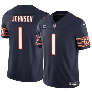 Chicago Bears #1 Jaylon Johnson Navy 2024 F.U.S.E. With 1-Star C Patch Vapor Untouchable Limited Stitched Jersey