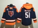 Chicago Bears #51 Dick Butkus Navy Ageless Must-Have Lace-Up Pullover Hoodie