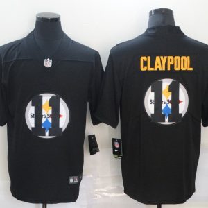 Pittsburgh Steelers #11 Chase Claypool Black Shadow Logo Limited Stitched Jersey