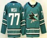 San Jose Sharks #77 Michael Misa Teal Authentic Jersey