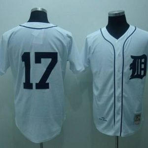 Mitchell And Ness Tigers #17 Denny McLain Stitched White Throwback Jersey