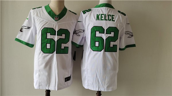 Philadelphia Eagles #62 Jason Kelce White F.U.S.E. Vapor Untouchable Stitched Jersey
