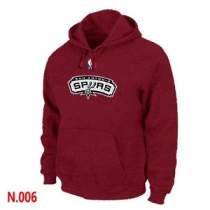 Mens San Antonio Spurs Red Pullover Hoodie