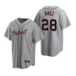 Detroit Tigers #28 Javier B¨¢ez Grey Cool Base Stitched Jersey