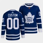 Toronto Maple Leafs Custom Blue 2022 Reverse Retro Stitched Jersey