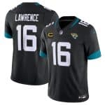 Jacksonville Jaguars #16 Trevor Lawrence Black 2025 With 4-Star C Patch F.U.S.E. Vapor Limited Stitched Jersey