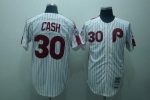 Mitchell And Ness Phillies #30 Dave Cash Stitched White Red Strip Throwback Jersey