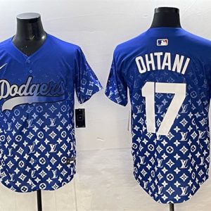 Los Angeles Dodgers #17 Shohei Ohtani Blue Limited Stitched Jersey