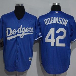 Dodgers #42 Jackie Robinson Blue New Cool Base Stitched Jersey