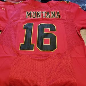 San Francisco 49ers Custom Nike Red Color With Black Letters Rush Vapor Untouchable Limited Stitched NFL Jersey