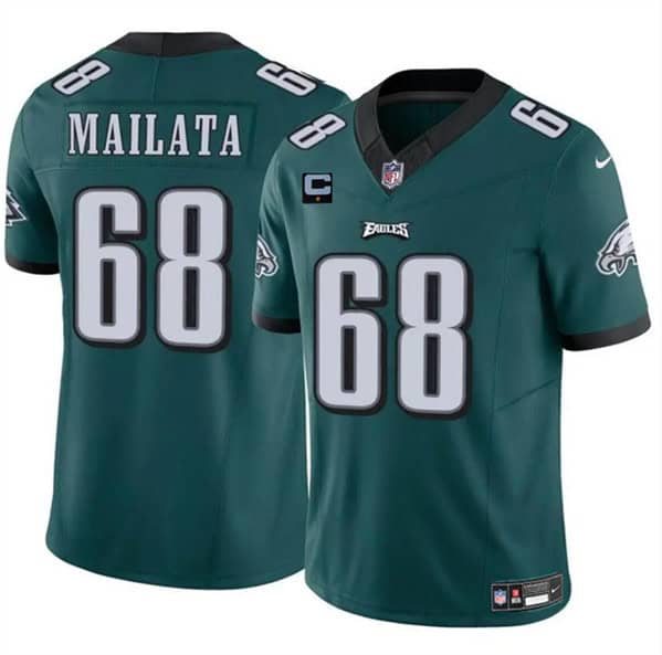 Philadelphia Eagles #68 Jordan Mailata Green 2024 F.U.S.E With 1-Star C Patch Vapor Untouchable Limited Stitched Jersey